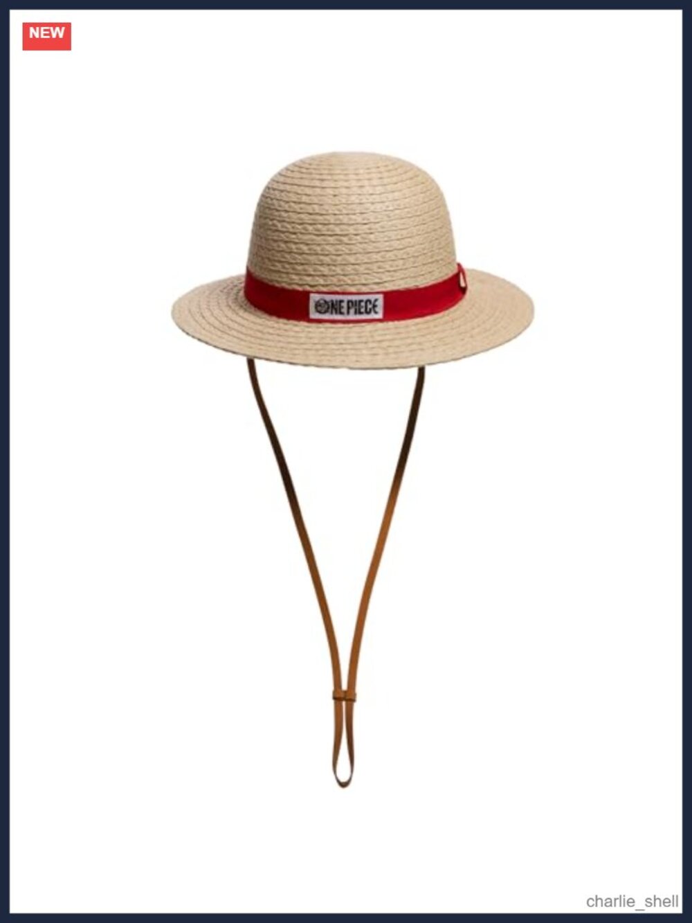 Straw Bucket Hat Cosplay with Chin Rope One Piece Luffy Style